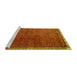 Sideview of Machine Washable Persian Yellow Traditional Rug, wshtr1240yw