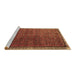 Sideview of Machine Washable Persian Brown Traditional Rug, wshtr1240brn