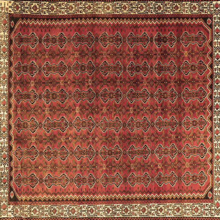 Square Machine Washable Persian Brown Traditional Rug, wshtr1240brn