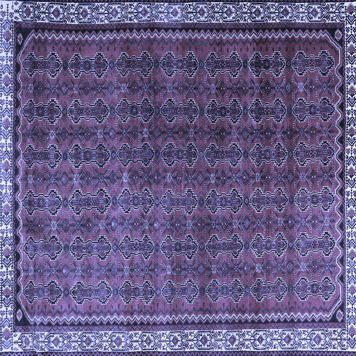 Square Persian Blue Traditional Rug, tr1240blu