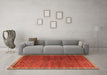 Machine Washable Persian Orange Traditional Area Rugs in a Living Room, wshtr1240org