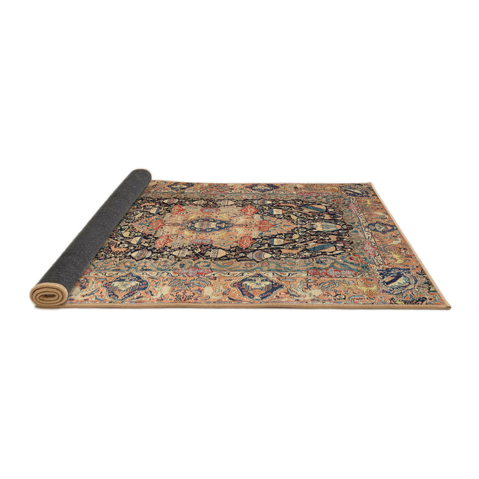 Sideview of Traditional Reddish Brown Animal Rug, tr1241