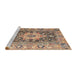 Sideview of Machine Washable Traditional Sepia Brown Rug, wshtr1241