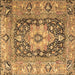 Square Animal Brown Traditional Rug, tr1241brn