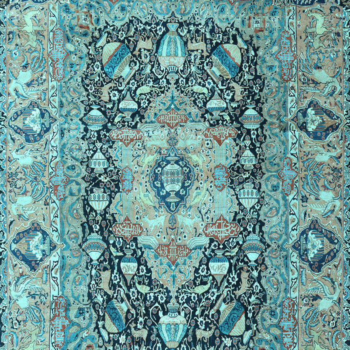 Animal Light Blue Traditional Rug, tr1241lblu