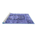 Sideview of Machine Washable Animal Blue Traditional Rug, wshtr1241blu