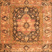 Serging Thickness of Animal Orange Traditional Rug, tr1241org