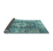 Sideview of Animal Light Blue Traditional Rug, tr1241lblu