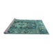 Sideview of Machine Washable Animal Light Blue Traditional Rug, wshtr1241lblu