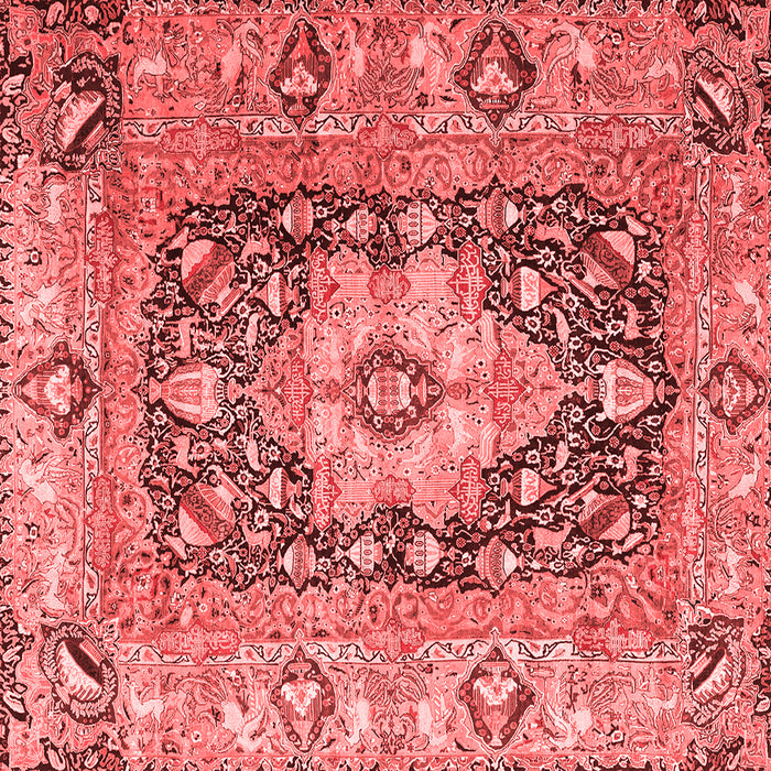 Animal Red Traditional Rug, tr1241red