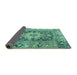 Sideview of Animal Turquoise Traditional Rug, tr1241turq