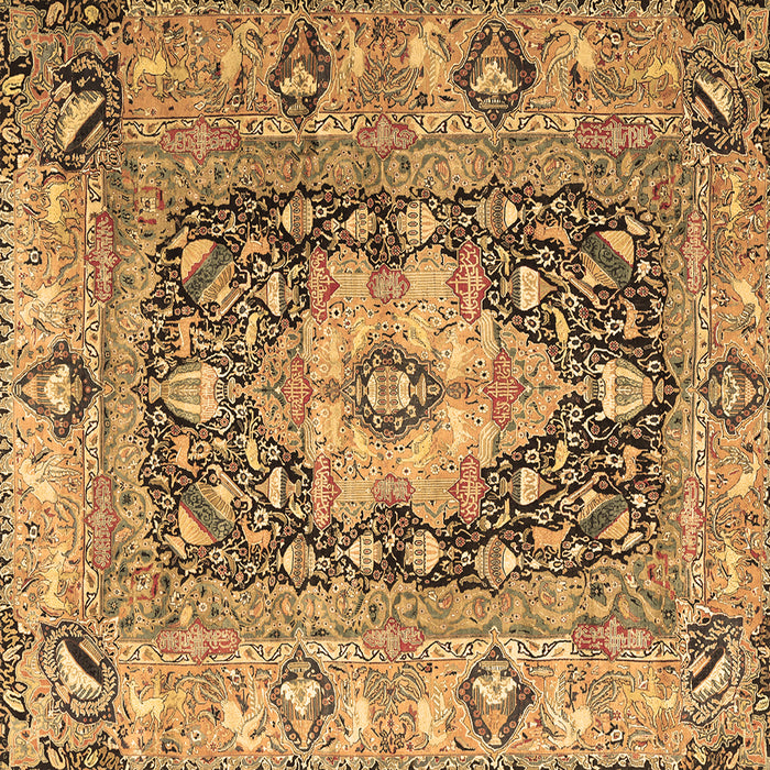 Square Machine Washable Animal Brown Traditional Rug, wshtr1241brn