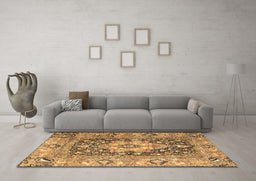 Machine Washable Animal Brown Traditional Rug in a Living Room,, wshtr1241brn