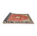 Sideview of Traditional Brown Medallion Rug, tr1242