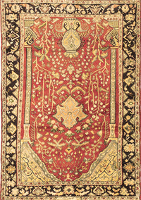 Medallion Brown Traditional Rug, tr1242brn