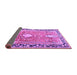 Sideview of Medallion Purple Traditional Rug, tr1242pur