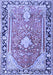 Machine Washable Medallion Blue Traditional Rug, wshtr1242blu