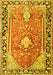 Medallion Yellow Traditional Rug, tr1242yw