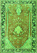 Medallion Green Traditional Rug, tr1242grn
