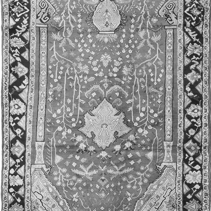 Medallion Gray Traditional Rug, tr1242gry