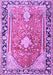 Machine Washable Medallion Purple Traditional Area Rugs, wshtr1242pur