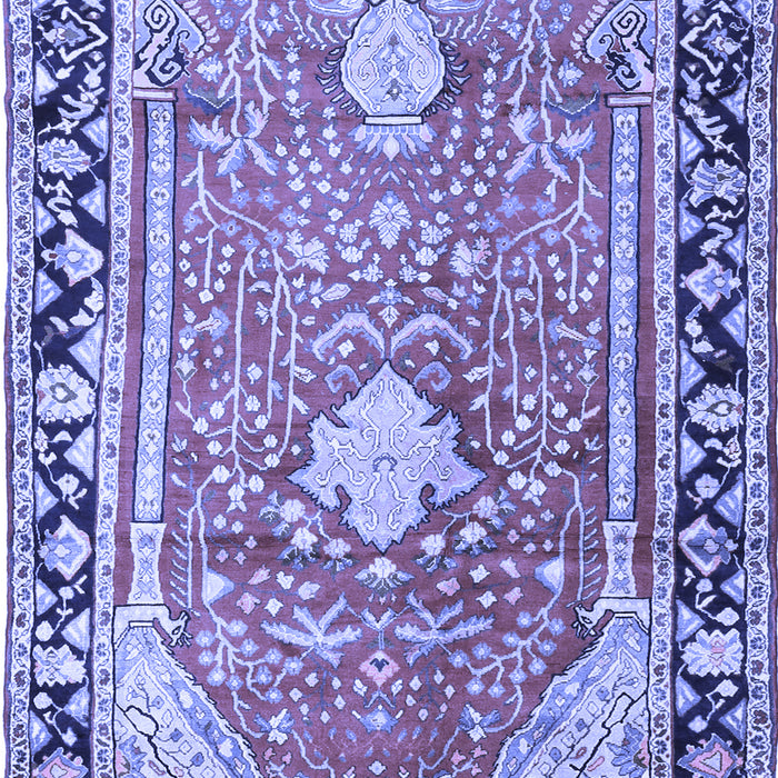 Medallion Blue Traditional Rug, tr1242blu