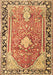 Machine Washable Medallion Brown Traditional Rug, wshtr1242brn