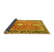 Sideview of Medallion Yellow Traditional Rug, tr1242yw