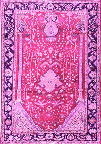 Medallion Pink Traditional Rug, tr1242pnk