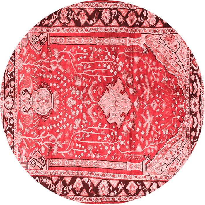 Medallion Red Traditional Rug, tr1242red
