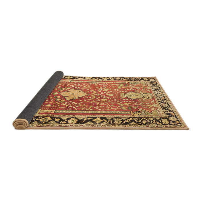 Sideview of Medallion Brown Traditional Rug, tr1242brn