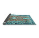 Sideview of Medallion Light Blue Traditional Rug, tr1242lblu