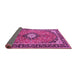 Sideview of Medallion Pink Traditional Rug, tr1243pnk