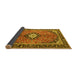 Sideview of Medallion Yellow Traditional Rug, tr1243yw