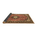 Sideview of Medallion Brown Traditional Rug, tr1243brn