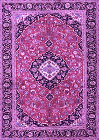 Medallion Purple Traditional Rug, tr1243pur