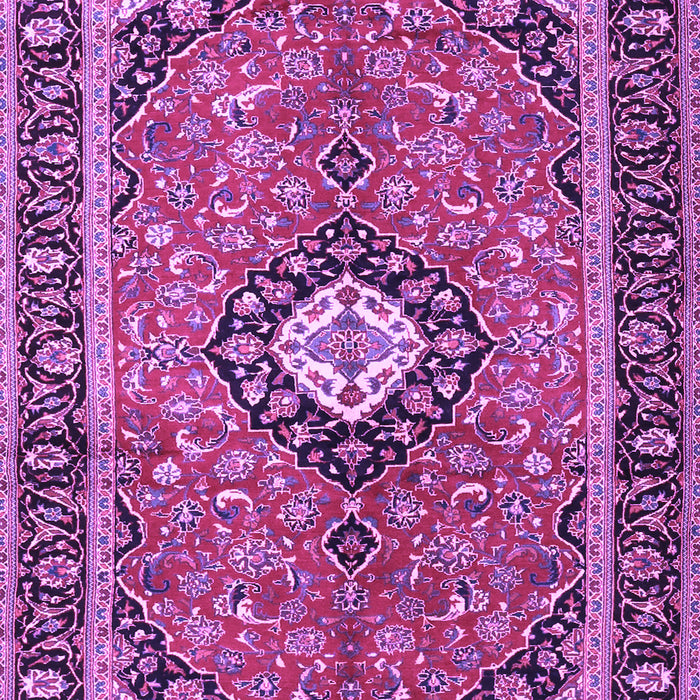 Machine Washable Medallion Purple Traditional Area Rugs, wshtr1243pur