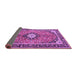 Sideview of Medallion Purple Traditional Rug, tr1243pur