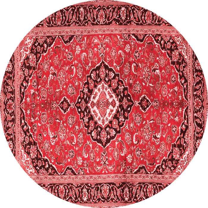 Medallion Red Traditional Rug, tr1243red