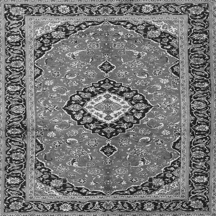 Serging Thickness of Medallion Gray Traditional Rug, tr1243gry