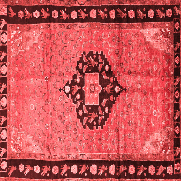 Medallion Red Traditional Rug, tr1244red