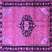 Square Medallion Purple Traditional Rug, tr1244pur