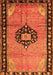 Medallion Orange Traditional Rug, tr1244org