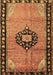 Machine Washable Medallion Brown Traditional Rug, wshtr1244brn