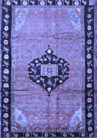 Medallion Blue Traditional Rug, tr1244blu