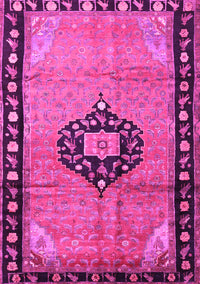 Medallion Pink Traditional Rug, tr1244pnk