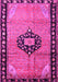 Medallion Pink Traditional Rug, tr1244pnk