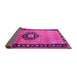 Sideview of Medallion Pink Traditional Rug, tr1244pnk