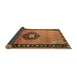 Sideview of Medallion Brown Traditional Rug, tr1244brn