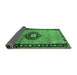 Sideview of Medallion Emerald Green Traditional Rug, tr1244emgrn